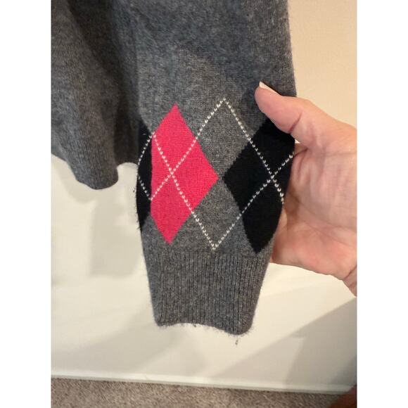 Charter Club 2 Ply 100% Cashmere Print Cardigan Sweater Gray Women's Size Medium - Picture 3 of 9